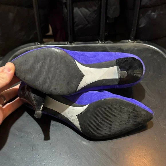 Sigerson Morrison Blue Suede Leather Boots - Picture 6 of 6